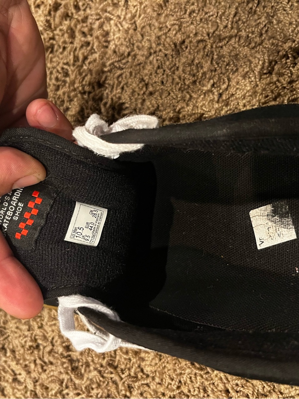 Vans Black Canvas Sneakers with Gum Sole - Picture 9 of 13